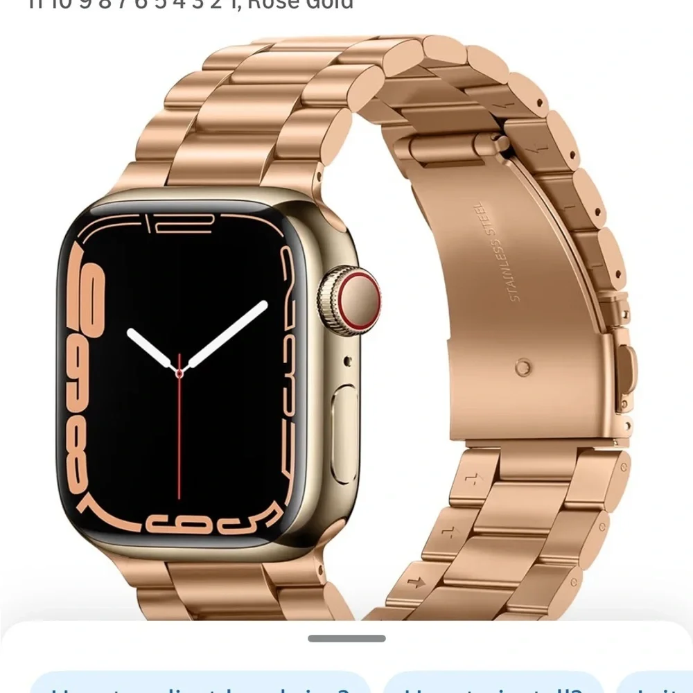 Elegant Rose Gold Watch Band